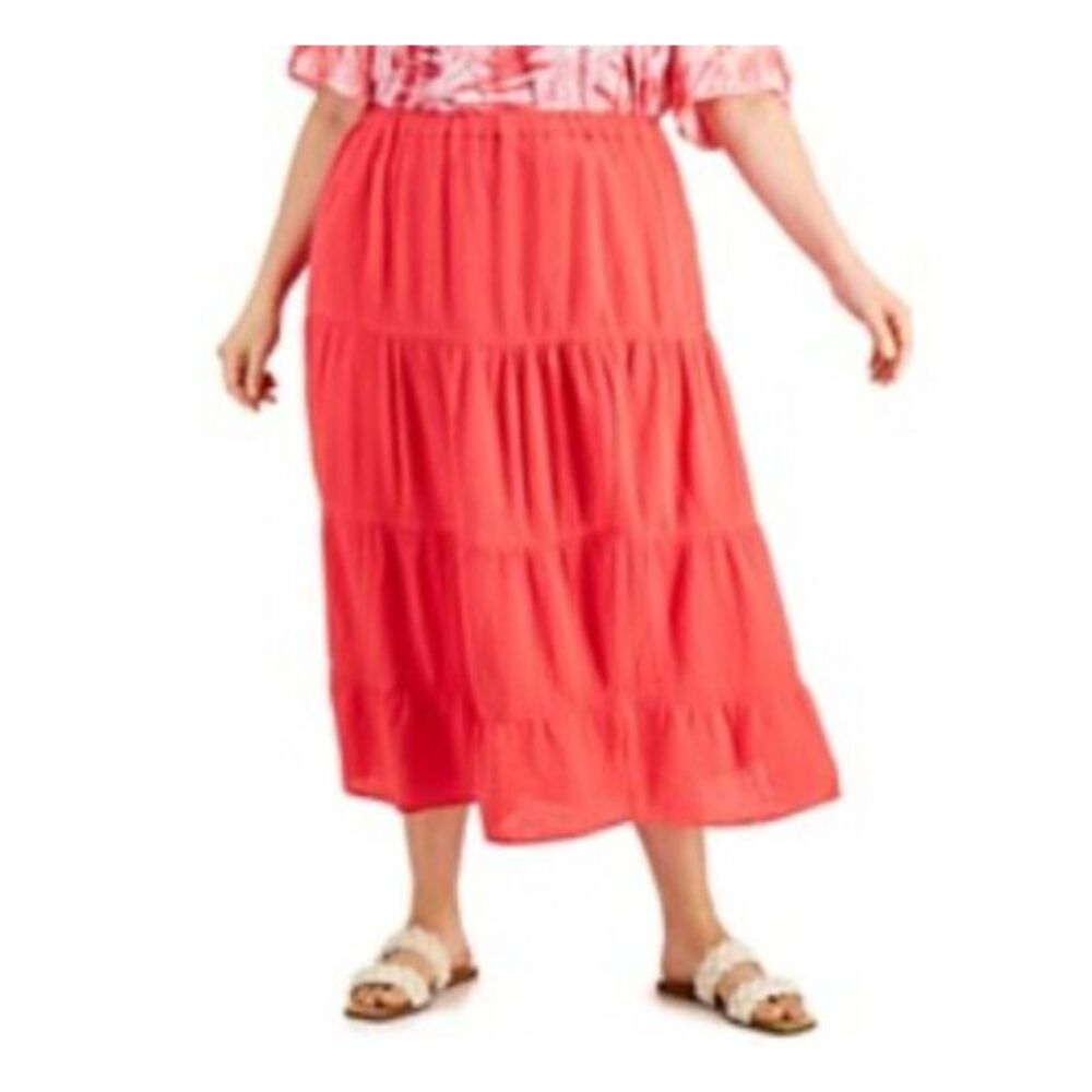 CALVIN KLEIN Womens Midi Wear To Work A-Line Skirt